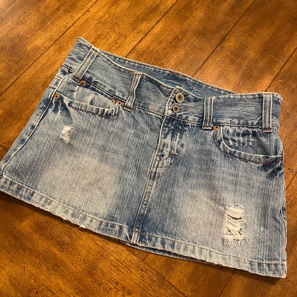 American Eagle denim mini skirt